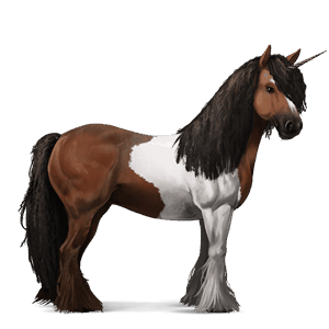 riding unicorn vanner dark bay tobiano