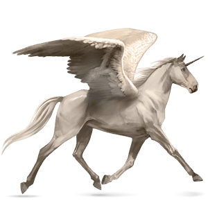 winged riding unicorn dark bay