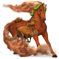 riding horse flaxen chestnut 