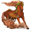 riding unicorn french trotter bay