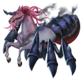 winged riding unicorn dapple gray