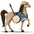 riding unicorn black