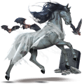 riding unicorn fleabitten gray