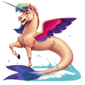 riding unicorn flaxen chestnut 