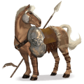 riding unicorn thoroughbred chestnut