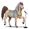 riding unicorn dapple gray