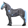 riding unicorn polish konik light gray