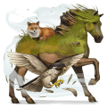 riding horse vanner mouse gray