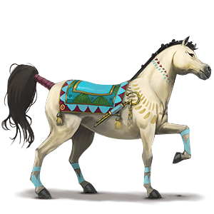 riding unicorn arabian horse mouse gray