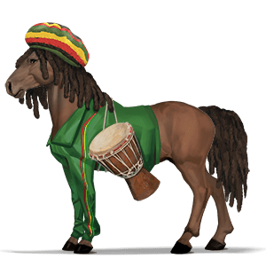 riding unicorn curly chestnut