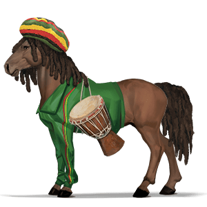 riding unicorn marwari black tobiano