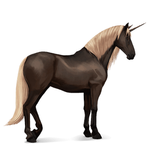 riding unicorn flaxen liver chestnut 