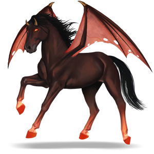 riding horse demonic angel