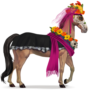 riding horse novia púrpura 