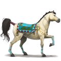 riding horse thoroughbred cremello