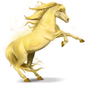 horse of the rainbow shiny yellow