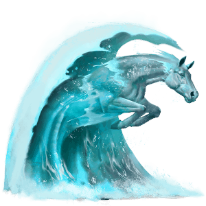 water horse wave