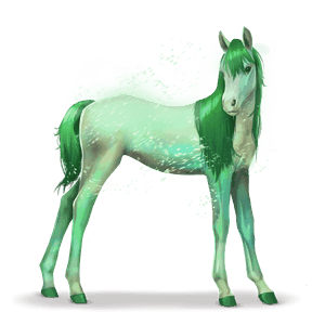 horse of the rainbow forest green